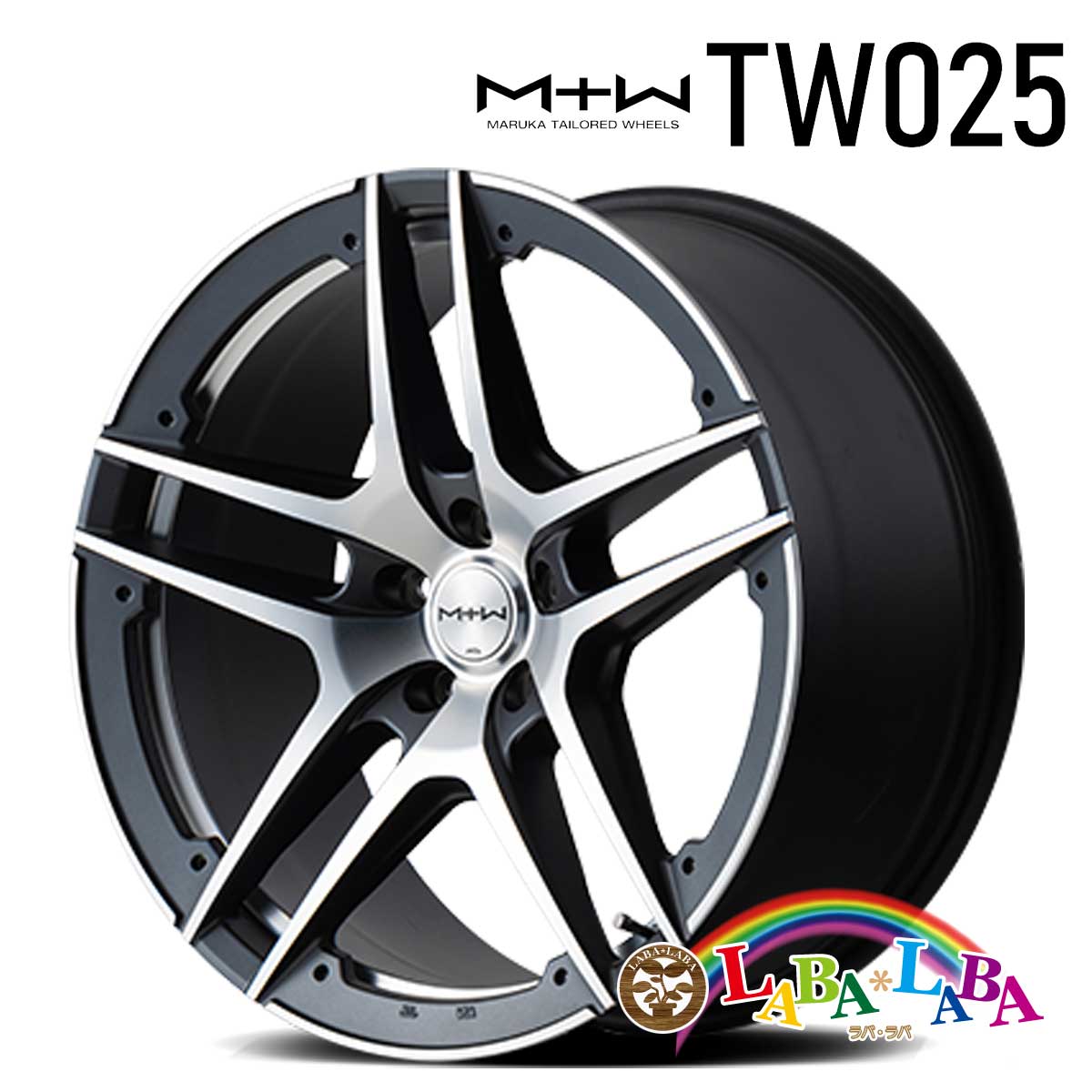 ホイール 19インチ 19×3.5J +35 PCD114 5穴 MID MTW TW025 (1935 +35 114-5H)｜laba-laba