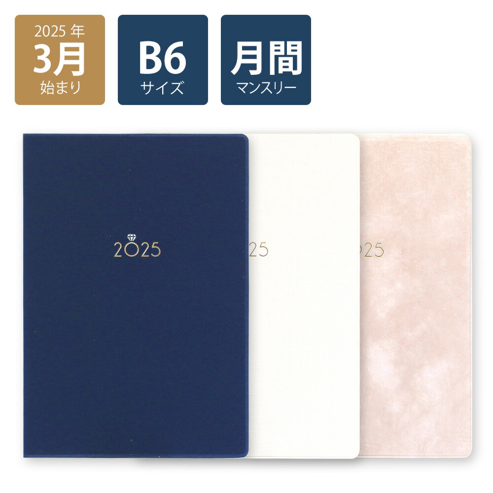 60％OFF 2025年手帳 2025年3月始まり スケジュール帳 ダイアリー 月間