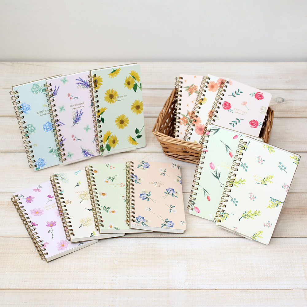 花こよみ／スリムノート 花柄 フラワー 暦 誕生月 誕生花 花言葉