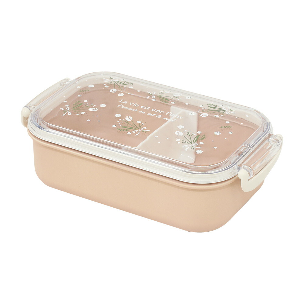 ブーケブラン／長角ランチボックス お弁当箱 容量500ml 1段タイプ