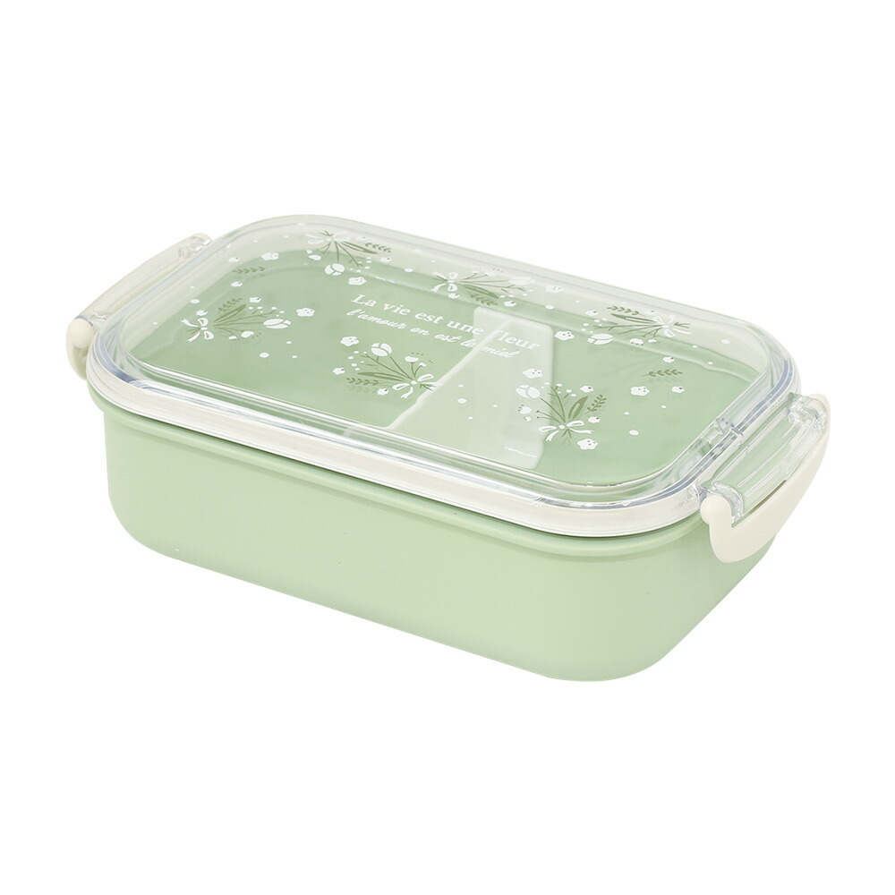 ブーケブラン／長角ランチボックス お弁当箱 容量500ml 1段タイプ