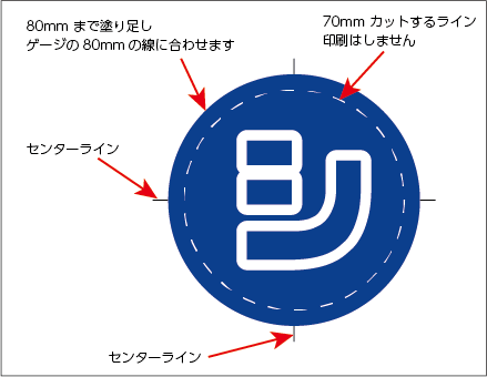 トップ 円形 自作 ステッカー