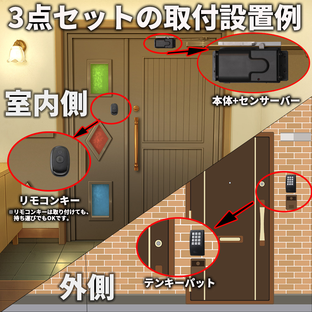 鍵 スマートロック 玄関 後付け Qrio Lock対抗機種 キュリオロック