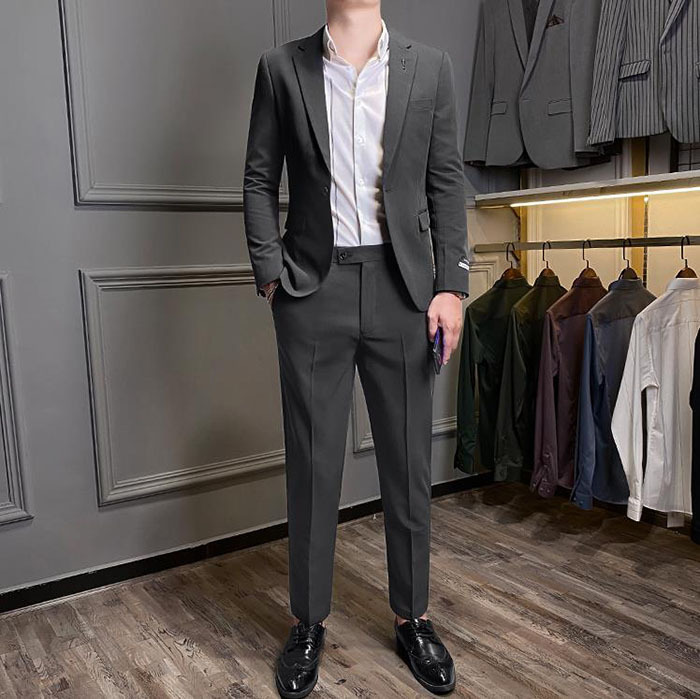 共同購入価格 男性用スーツ 上下セット カラー16(グレー) スーツジャケット