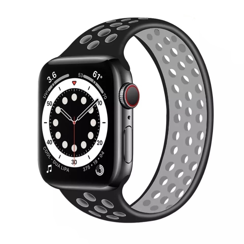 アップルウォッチ バンド ソロループ スポーツバンド ベルト 穴 Apple Watch 38 40mm 41mm 42mm 44mm ...