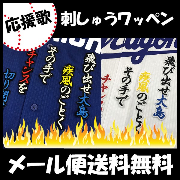 メール便送料無料】納期注意【中日ドラゴンズ 刺繍ワッペン 大島 応援
