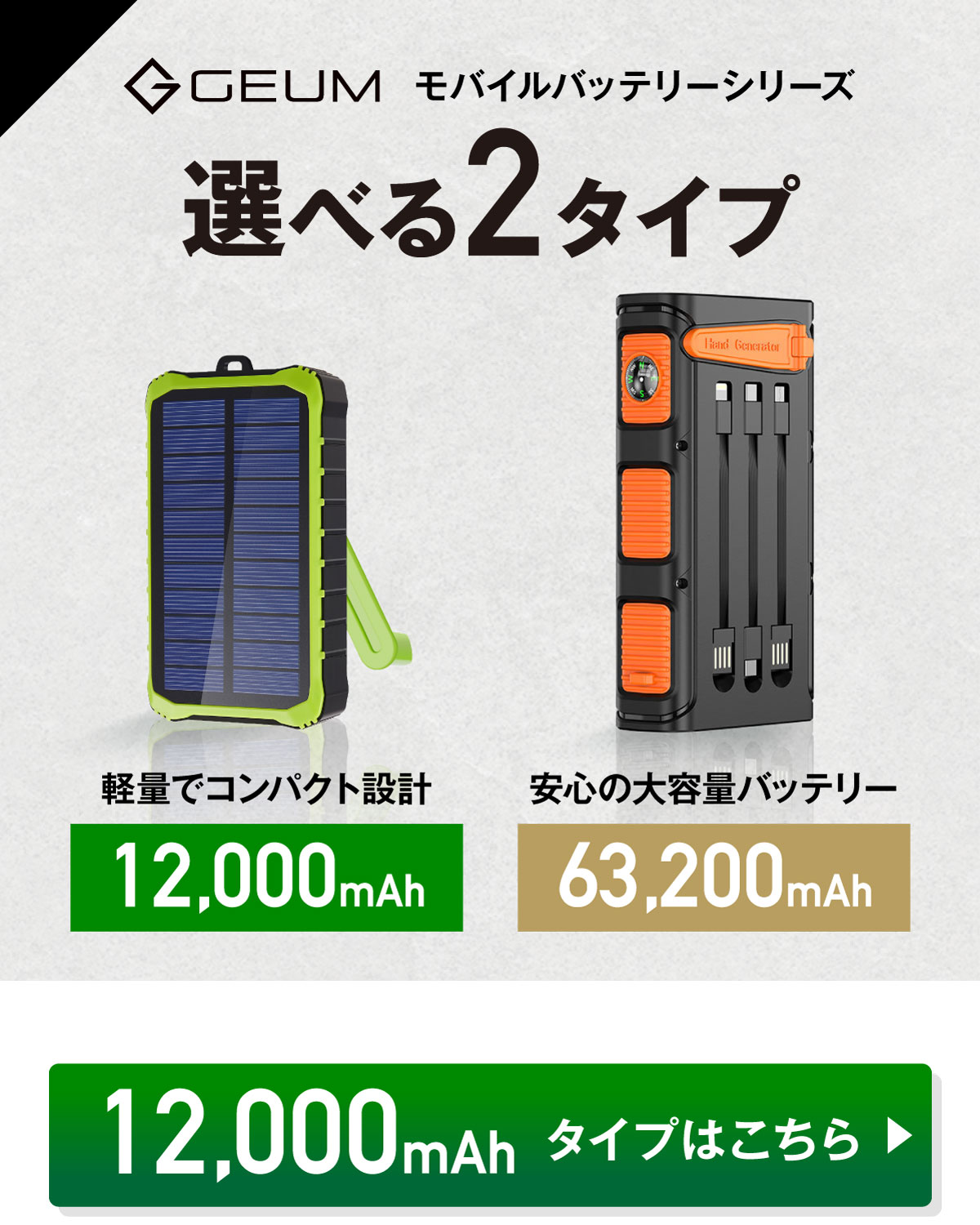 【防災士監修】モバイルバッテリー ソーラー 63200mAh スマホ充電