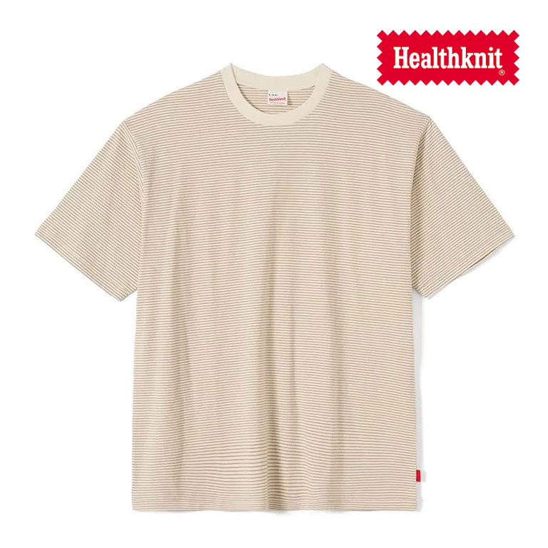 Healthknit×UR　ボーダーカットソー　期間限定出品 Healthknit | ヘルスニット ナローボーダー クルーネック長袖Tシャツ