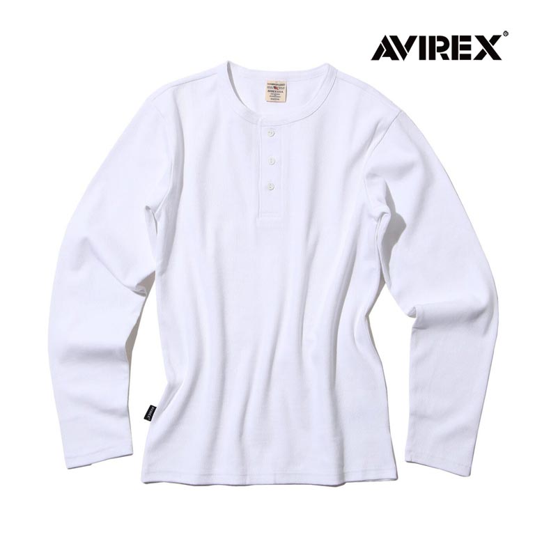 Abel ロングスリーブリブT AVIREX（アヴィレックス） アビレックス リブ 長袖 ヘンリーネック