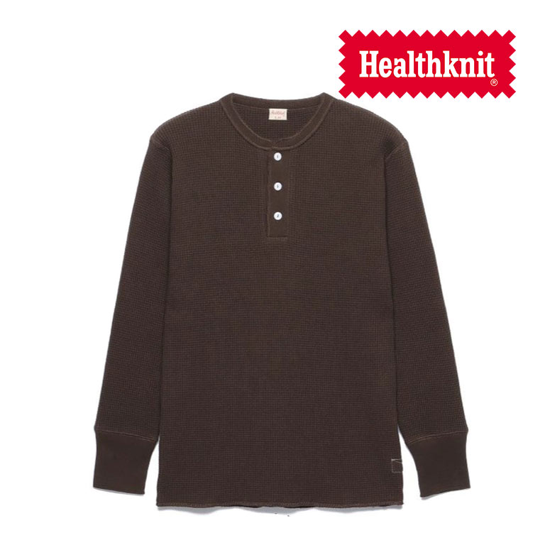 ヘルスニット　スーパーヘビーワッフルヘンリー　XL Healthknit ヘルスニット スーパーヘビーワッフル SUPER HEAVY