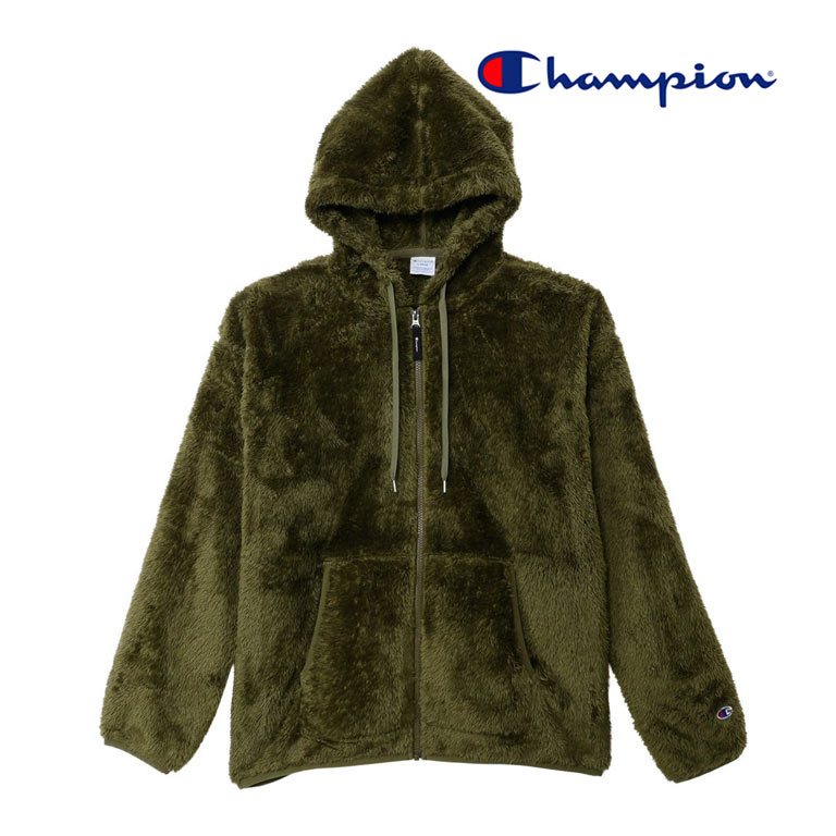 Champion（チャンピオン） シェルパジャケット フード付きジップアップ 