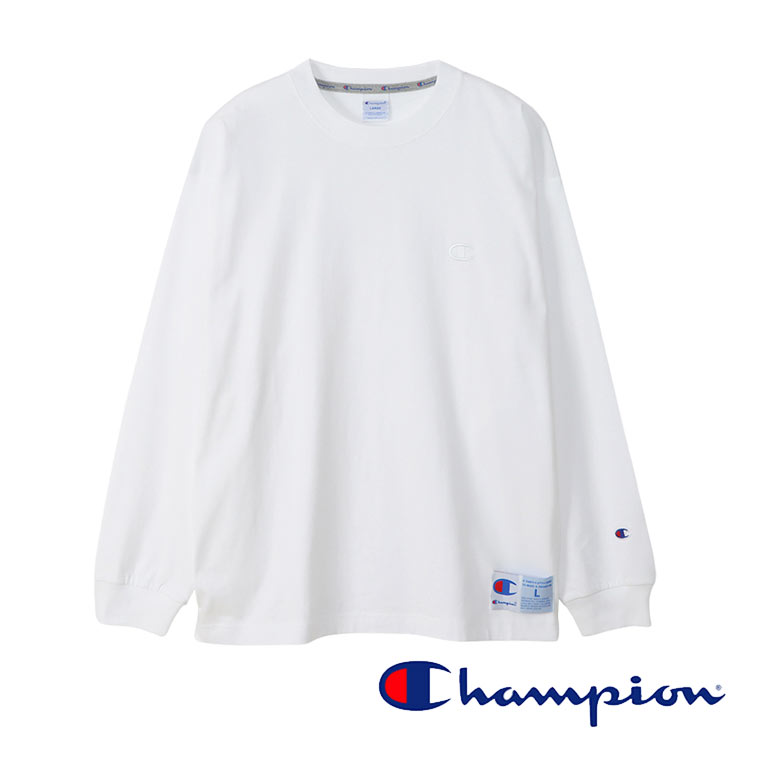 チャンピオン Champion ロングスリーブTシャツ アクションスタイル C3-V414 ロンT アメカジ 4色 ホワイト グレー ブラック ネイビー 送料無料｜lad｜02