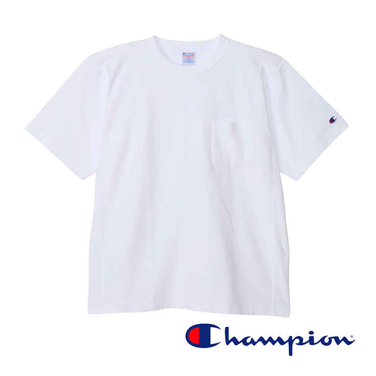 チャンピオン Champion リバースウィーブ Tシャツ ポケット付きTシャツ C3-Z319 4色 ホワイト グレー ブラック ネイビー 送料無料｜lad