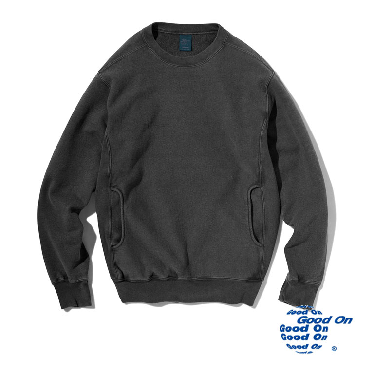 Good On グッドオン ヘビークルースウェットトレーナー GOBW1912 CREW SWEAT 13オンス厚手スエットシャツ ブラック ネイビー 他 送料無料｜lad｜03