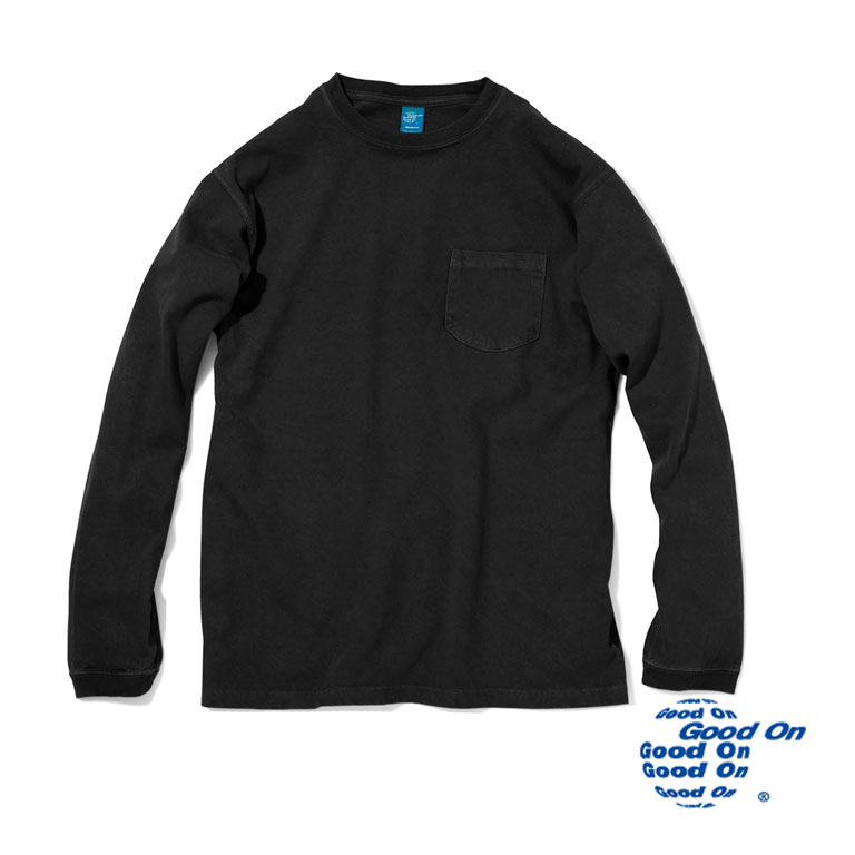 GOOD ON（グッドオン） POCKET CREW TEE 長袖 ロングスリーブポケット 