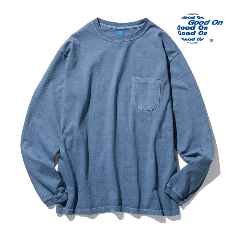 GOOD ON（グッドオン） POCKET CREW TEE 長袖 ロングスリーブポケット 