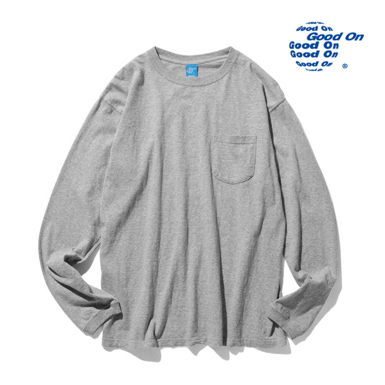 GOOD ON（グッドオン） POCKET CREW TEE 長袖 ロングスリーブポケット