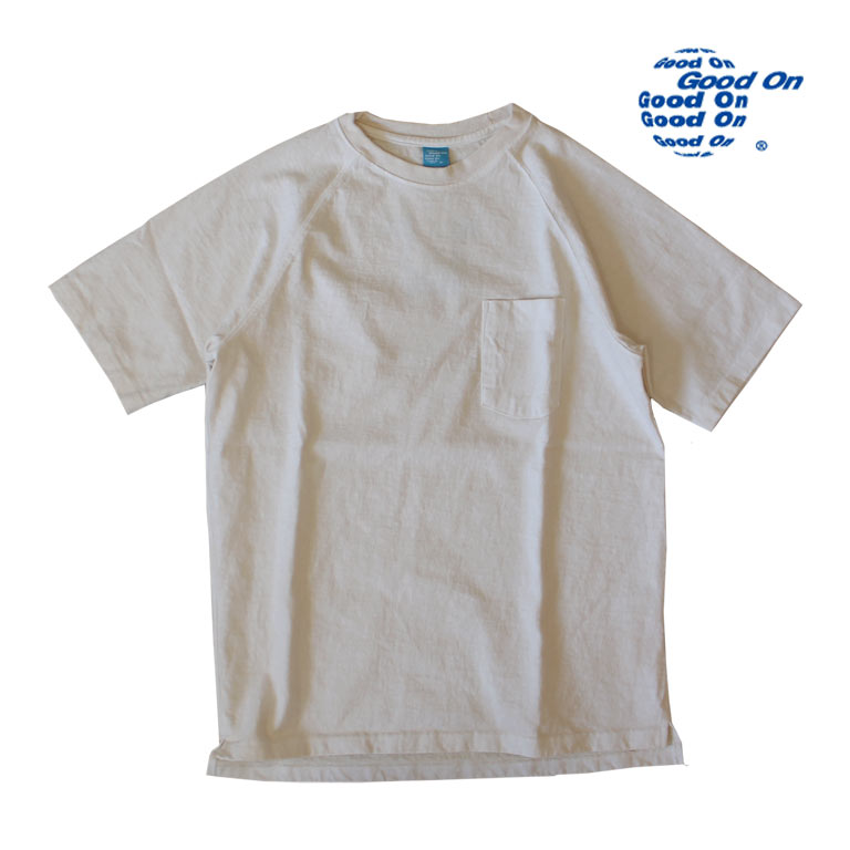【正規品 新品】 1101 [L] グッドオン 半袖 ヘビーラグランポケットＴ 楽天市場】Good On グッドオン Tシャツ 半袖 クルー ポケット T