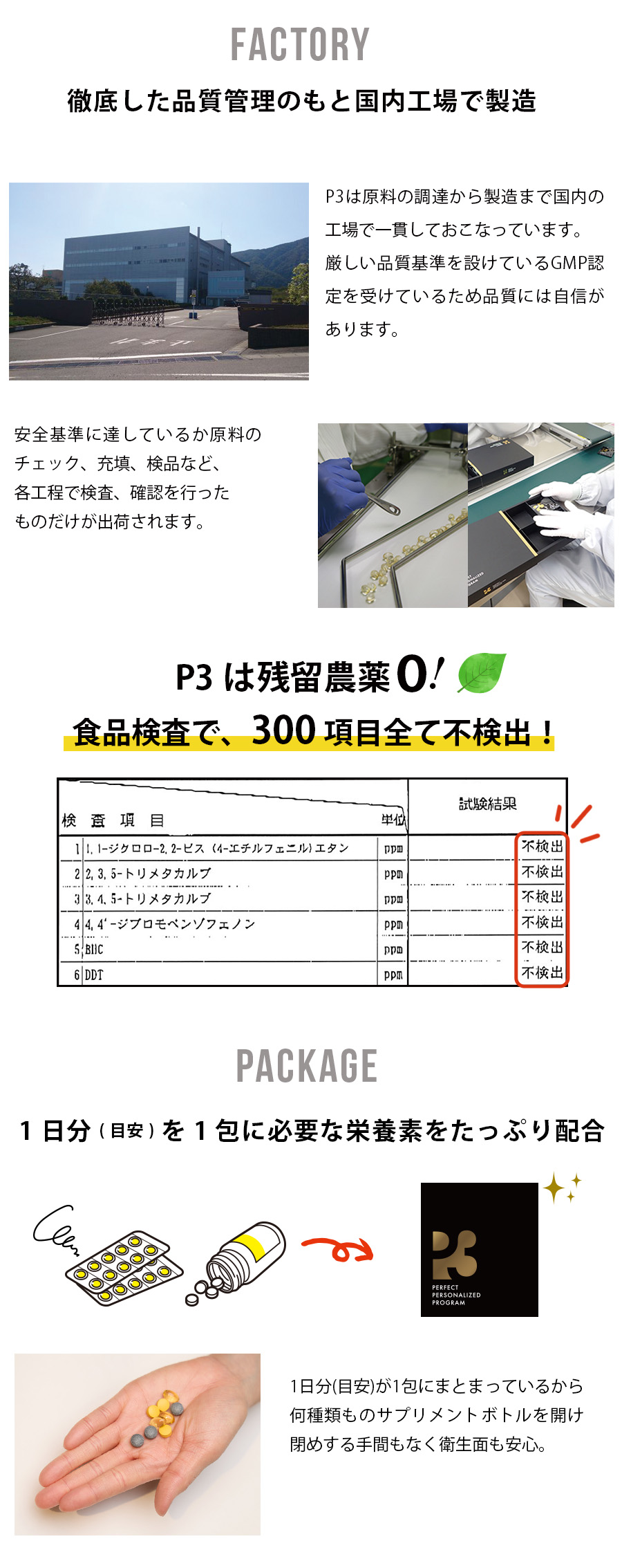 日本の工場にて製造。