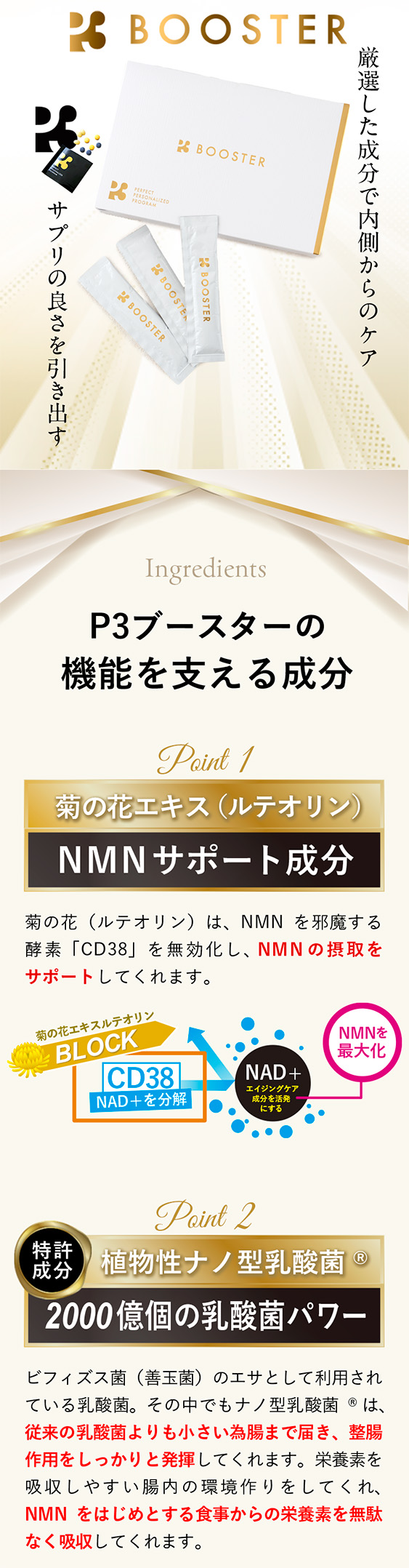 P3ブースターゼリーの成分機能特徴2