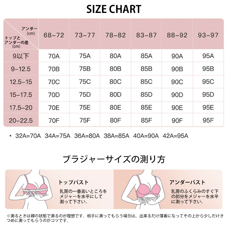 胸を小さく見せるブラ ノンワイヤー チューブトップ 大きいサイズ ストラップレスブラ 花柄 ブラジャー レース 脇高 脇肉 ハミ肉 着痩せブラ 補正ブラ 薄型｜ladjapan｜14