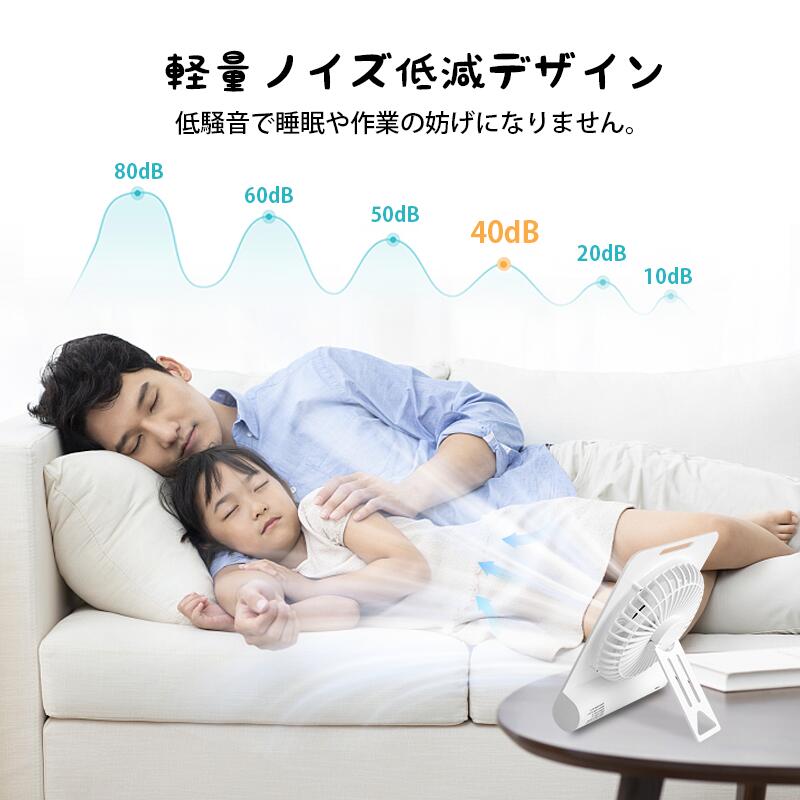 ミニ扇風機 卓上扇風機 キャンプ サーキュレーター 小型扇風機 壁掛け 吊り下げ 扇風機 usb 充電式 コンパクト ポータブル 軽量 上下 角度 風量 調整 |  | 07
