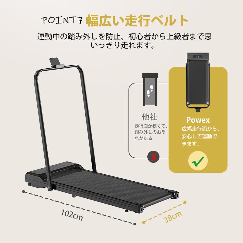 ランニングマシン コンパクト 静音 MAX8km/h ウォーキングマシン 家庭