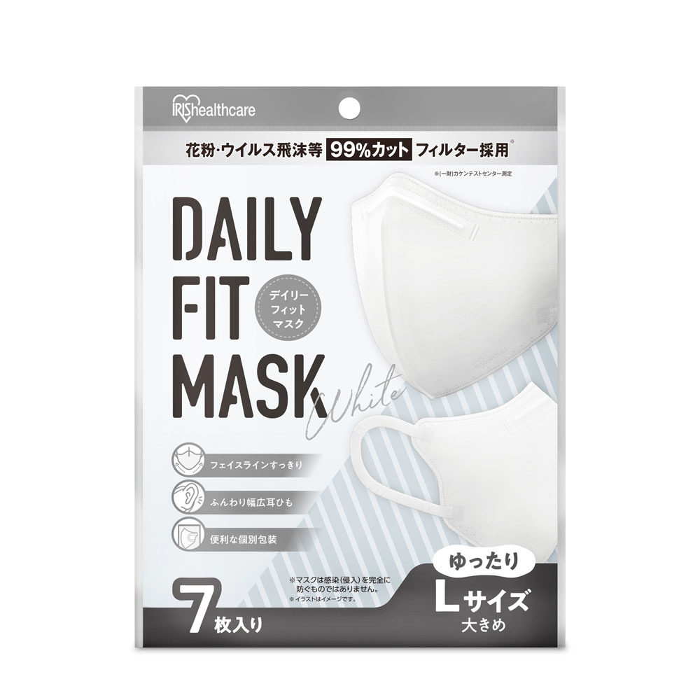 カラーマスク 不織布 立体マスク 血色マスク カラー マスク おしゃれ ホワイト35枚／カラー25枚セット RK−D7SW アイリスオーヤマ (代引不可)｜ladybird6353｜02