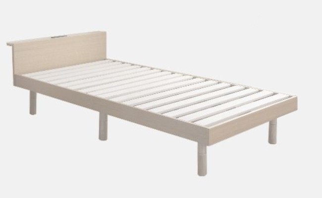 新品 ベッド シングル 新生活 ベッドフレーム すのこ 収納 すのこベッド コンセント付 高さ調節 一人暮らし SB棚付きベッド S(d) (d20)