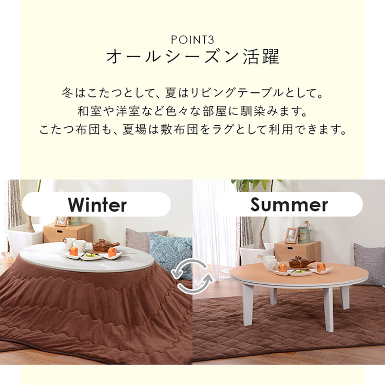 カジュアルコタツ アベルSE105楕円BR (代引不可)(TD) : アイリスプラザ