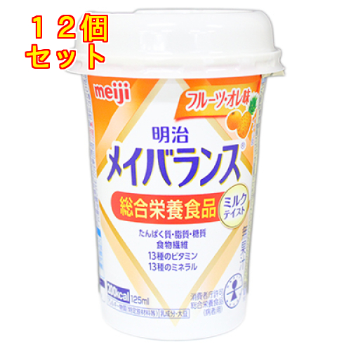 明治 メイバランス Miniカップ フルーツオレ味 125ml×24個