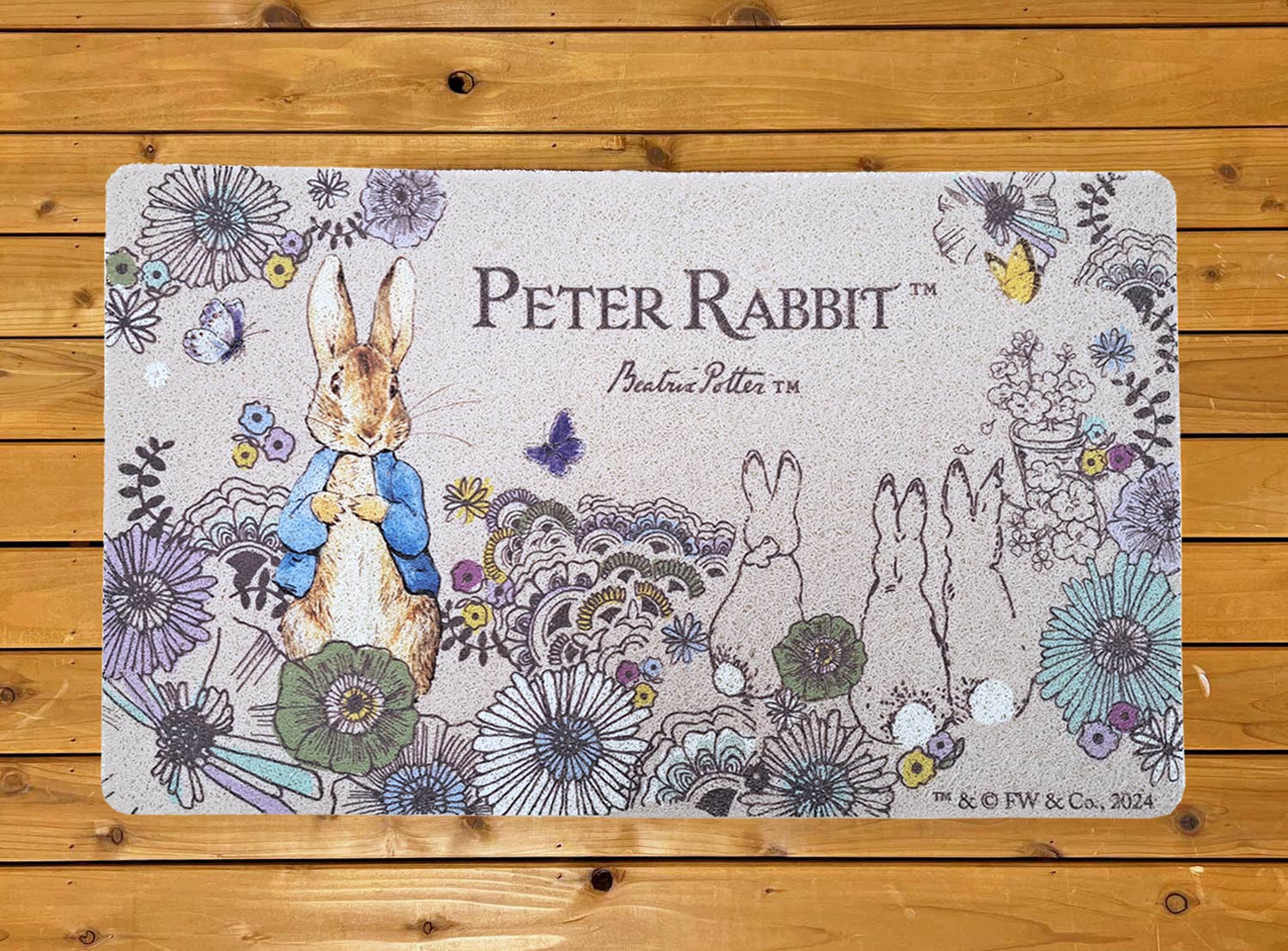ピーターラビット（PETER RABBIT） 玄関マット 屋外 ピーターラビット