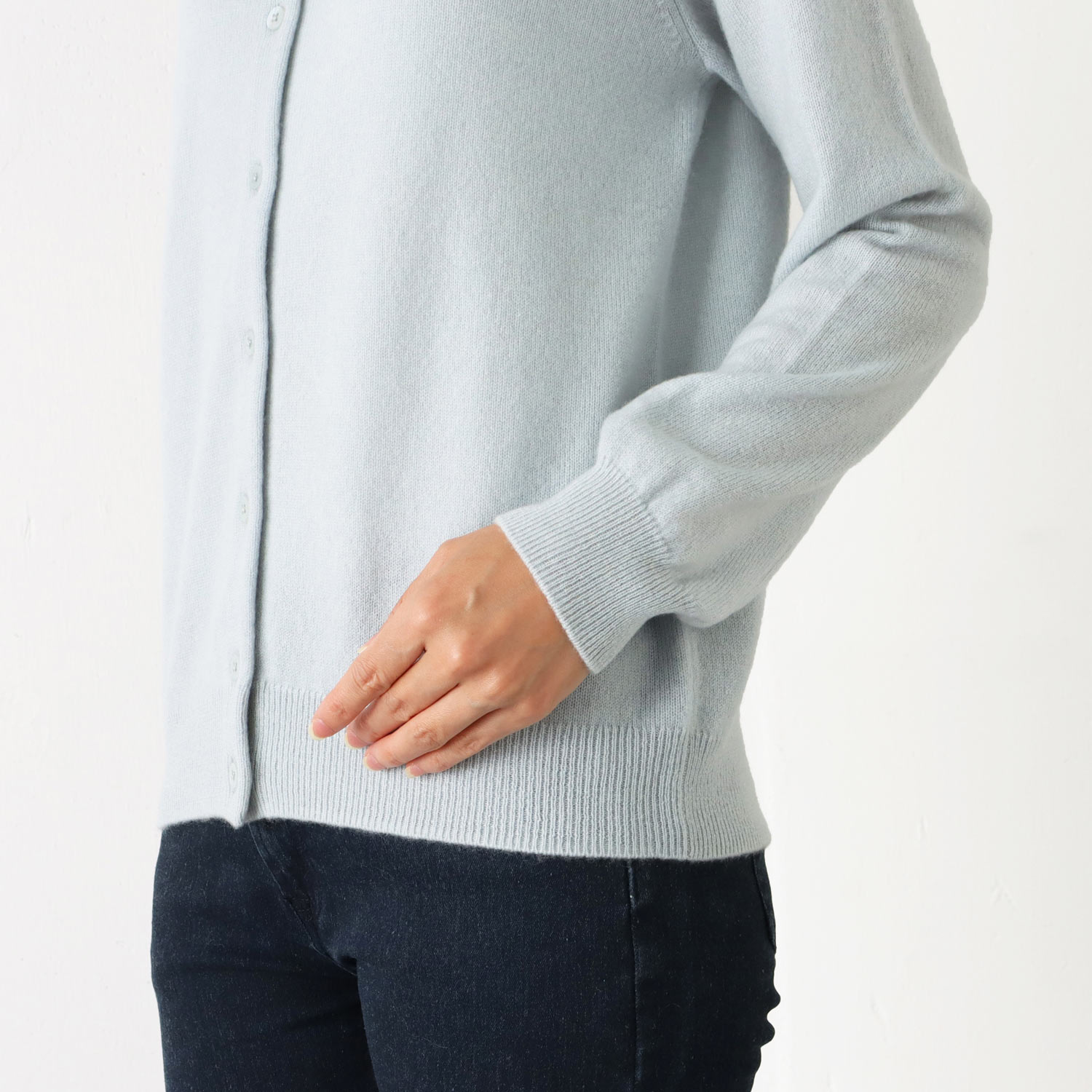 カシミヤ100％ クルーネックカーディガン セーター ニット 新色 高級