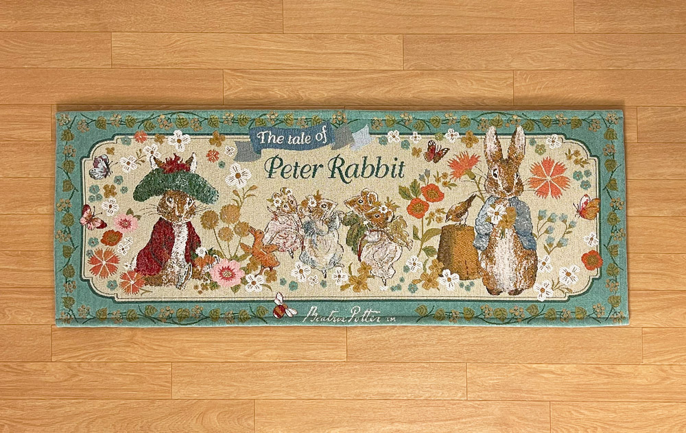 キッチンマット ピーターラビットのシェニールマ...の詳細画像1