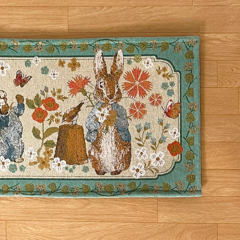 【美品】ピーターラビット　マット　木製　イギリス　置物　インテリア　A1464 ピーターラビット（PETER RABBIT） キッチンマット ピーターラビットの