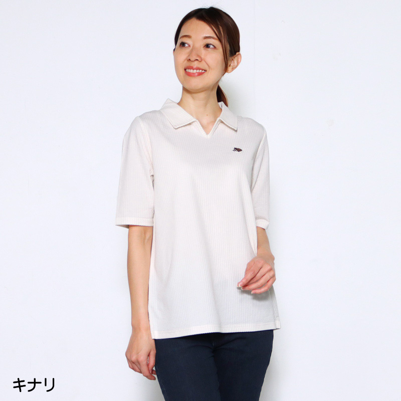 レディース　5部袖　ポロシャツ　XL 楽天市場】五分袖（カラーイエロー）（ポロシャツ｜トップス