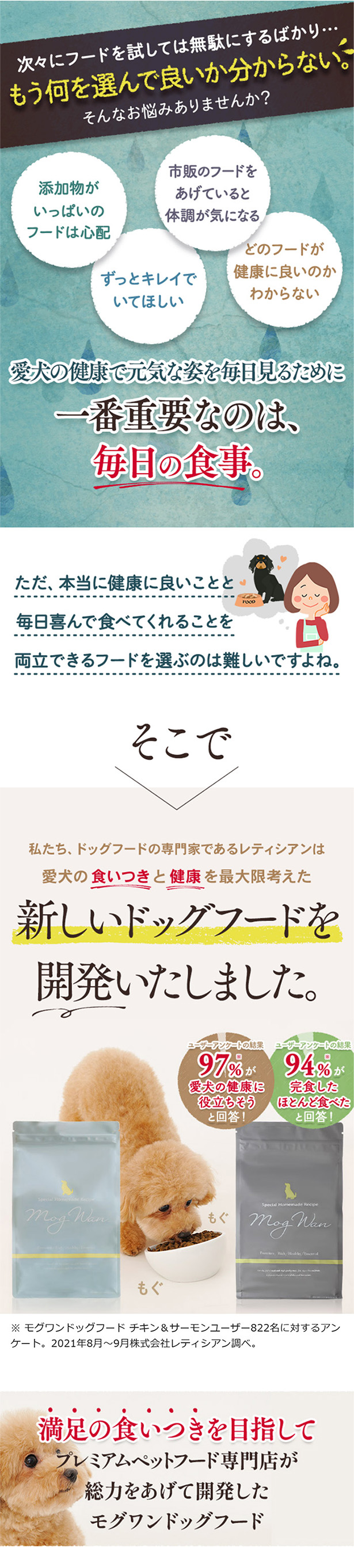 Mog Wan（モグワン） 公式 ドッグフード チキン＆サーモン （1.8kg
