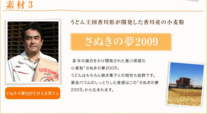 うどん王国香川県が開発した香川産の小麦粉さぬきの夢2009