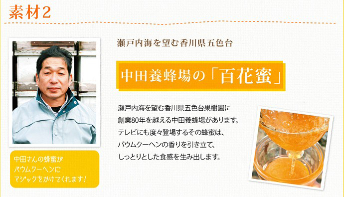 素材2：五色台中田養蜂場の百花蜜