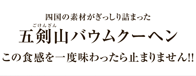 五剣山バームクーヘンこの食感を一度味わったら止まりません