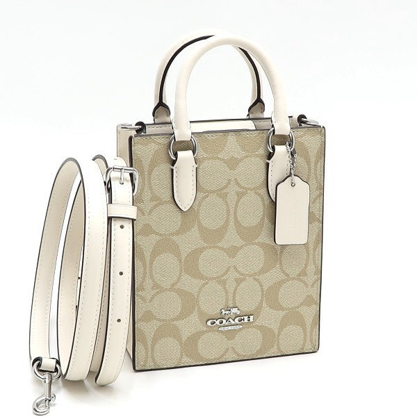 【美品☆】コーチ　COACH ハンドバッグ　シグネチャー　キャンバス　ミニトート 美品】COACH コーチ ハンドバッグ キャンバス シグネチャー