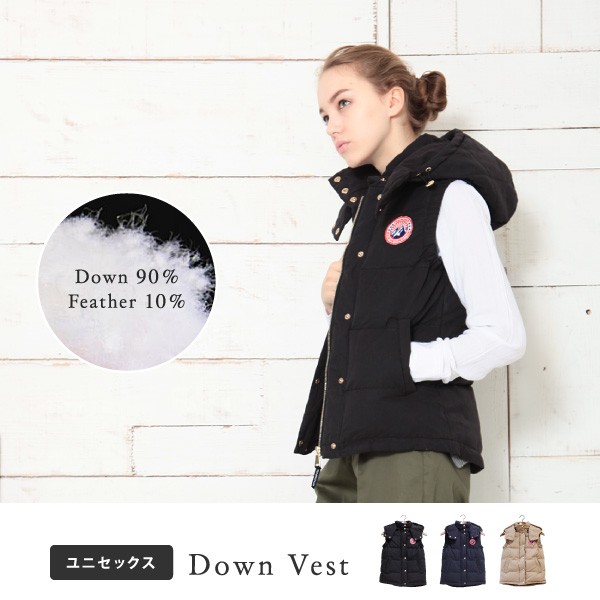 Pompadour ポンパドール Down Vest ダウンベスト レディース