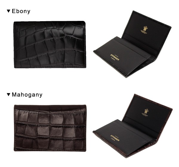 ETTINGER（エッティンガー） Visiting Card Case Croco CC143JR[メンズ