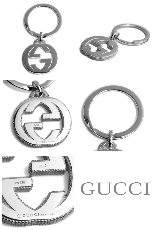 GUCCI グッチ　インターロッキング　キーホルダー　キーリング　レザー　メタル 楽天市場】グッチ GUCCI インターロッキングG プリント レザー