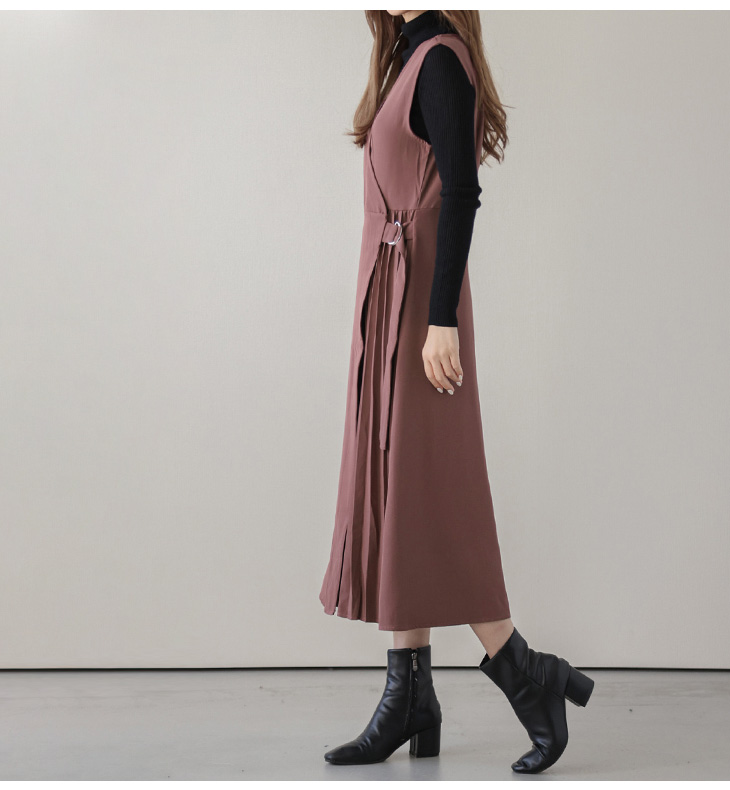 プリーツ ワンピース サイドプリーツ 割引クーポン レディース ロング丈 スカート メ込2 Lgww At2391 ワンピ 送料無料 即納 1 5営業日