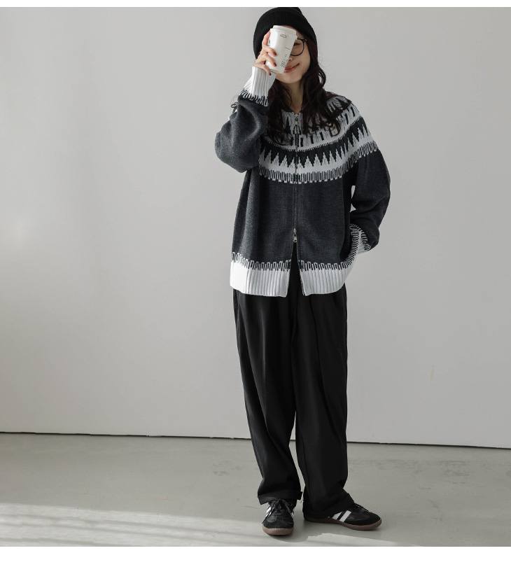 トップス ニット パーカー カーディガン ノルディック レトロ ユニ