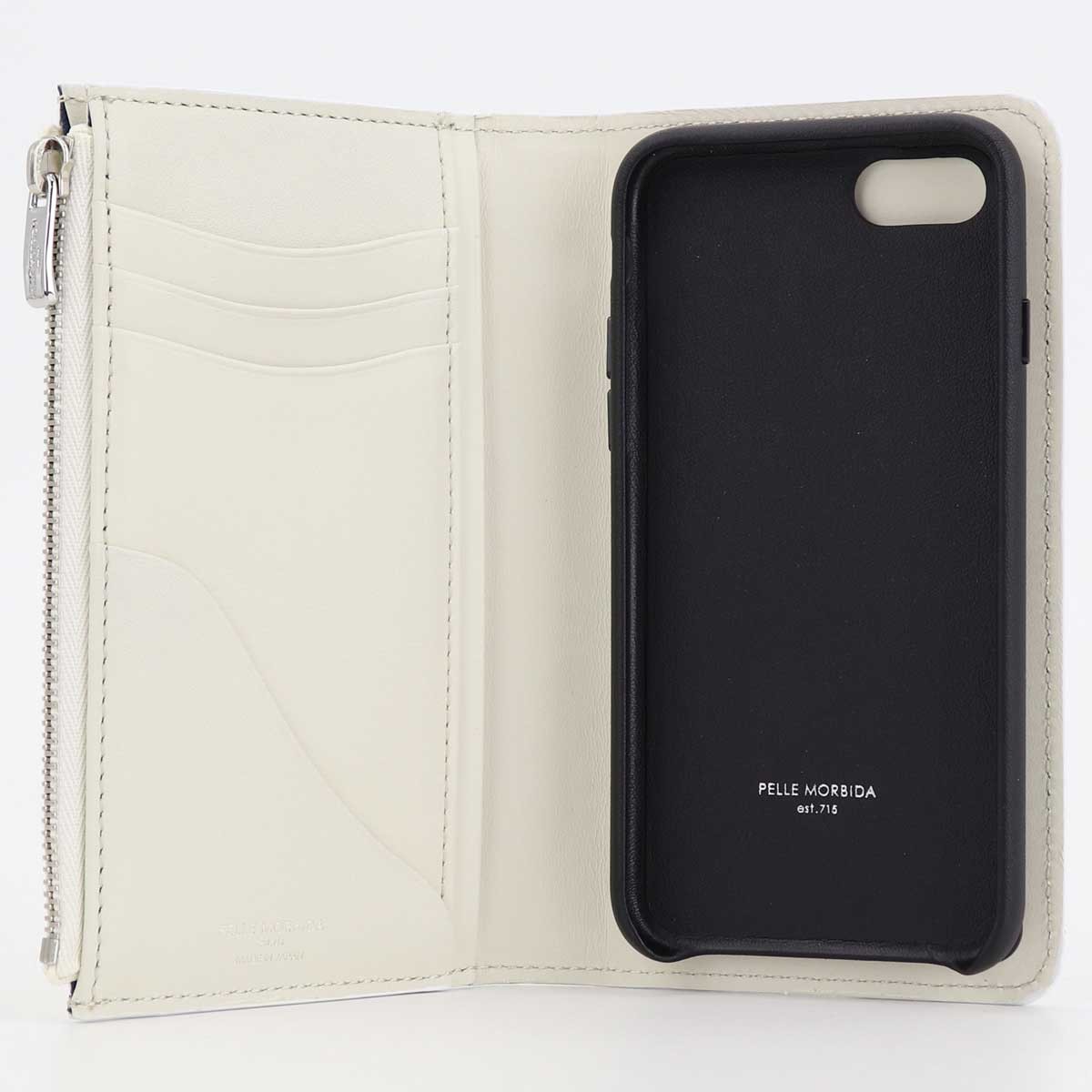 国内正規品 Morbida バルカ Pelle Barca スマホケース カバー White ホワイト Iphone7 8対応 手帳型 Iphone7 8対応 財布一体型iphoneケース Pmo Ba321 White ホワイト 即日発送 型押しレザー ラグラグマーケット 有名ブランド最終値下げ