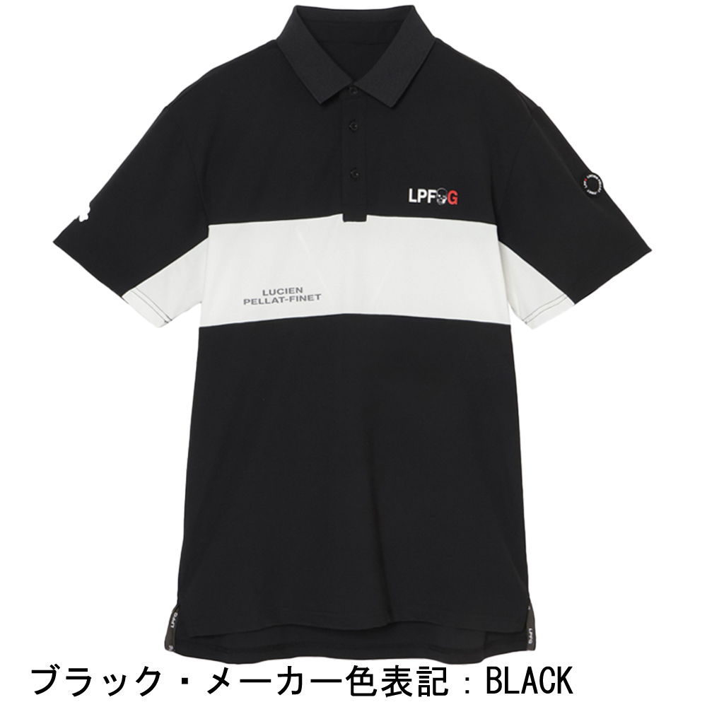 47,300円新品【ルシアン ペラフィネ】LPFG 半袖ポロシャツ 黒 XL Lucien Pellat-Finet（ルシアン・ペラフィネ） LUCIEN PELLAT-FINET