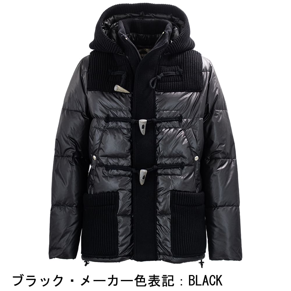【Ho】BARK バーク　ニット✖️ダウン　ダッフルコート　メンズ　ブラック BARK（バーク）の「BARK ニットダッフル（ダッフルコート）」 - WEAR