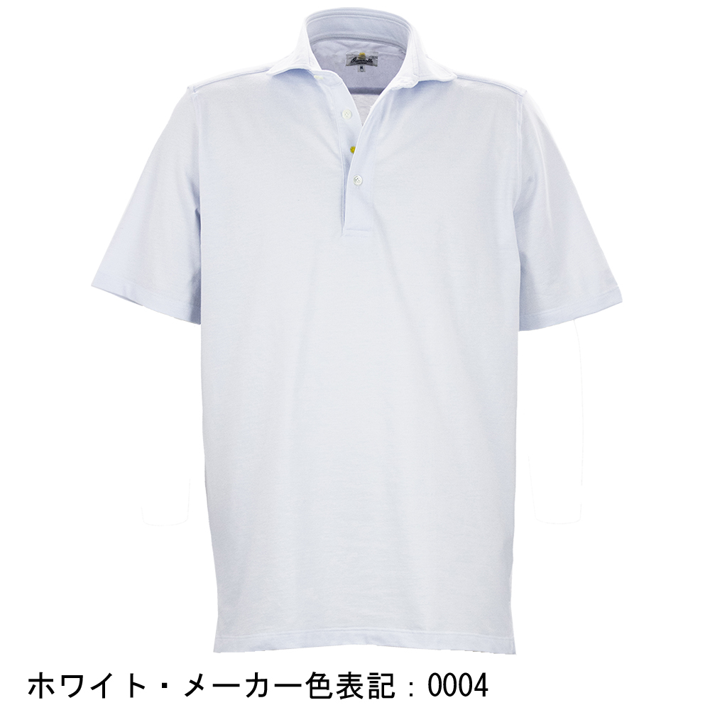 美品✨ ジャンネット ポロシャツ 鹿の子 コットンストレッチ 白 半袖 美品✨ ジャンネット ポロシャツ 鹿の子 コットンストレッチ 白